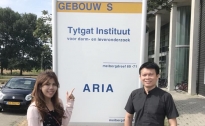 Assoc. Prof. Wisuit Pradidarcheep, head of the department, went to visit his PhD student (Ms. Vichunun Gerdpud) who got the Royal Golden Jubilee PhD Scholarship