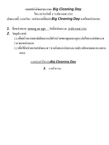 big cleaning day 2562
