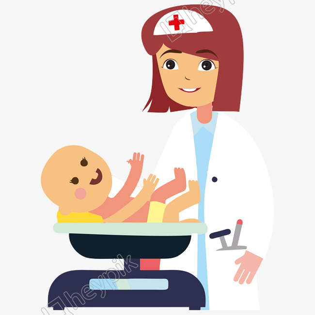 ai-cartoon-vector-nurse-weighing-baby-free-png-heypik-6DU44K3